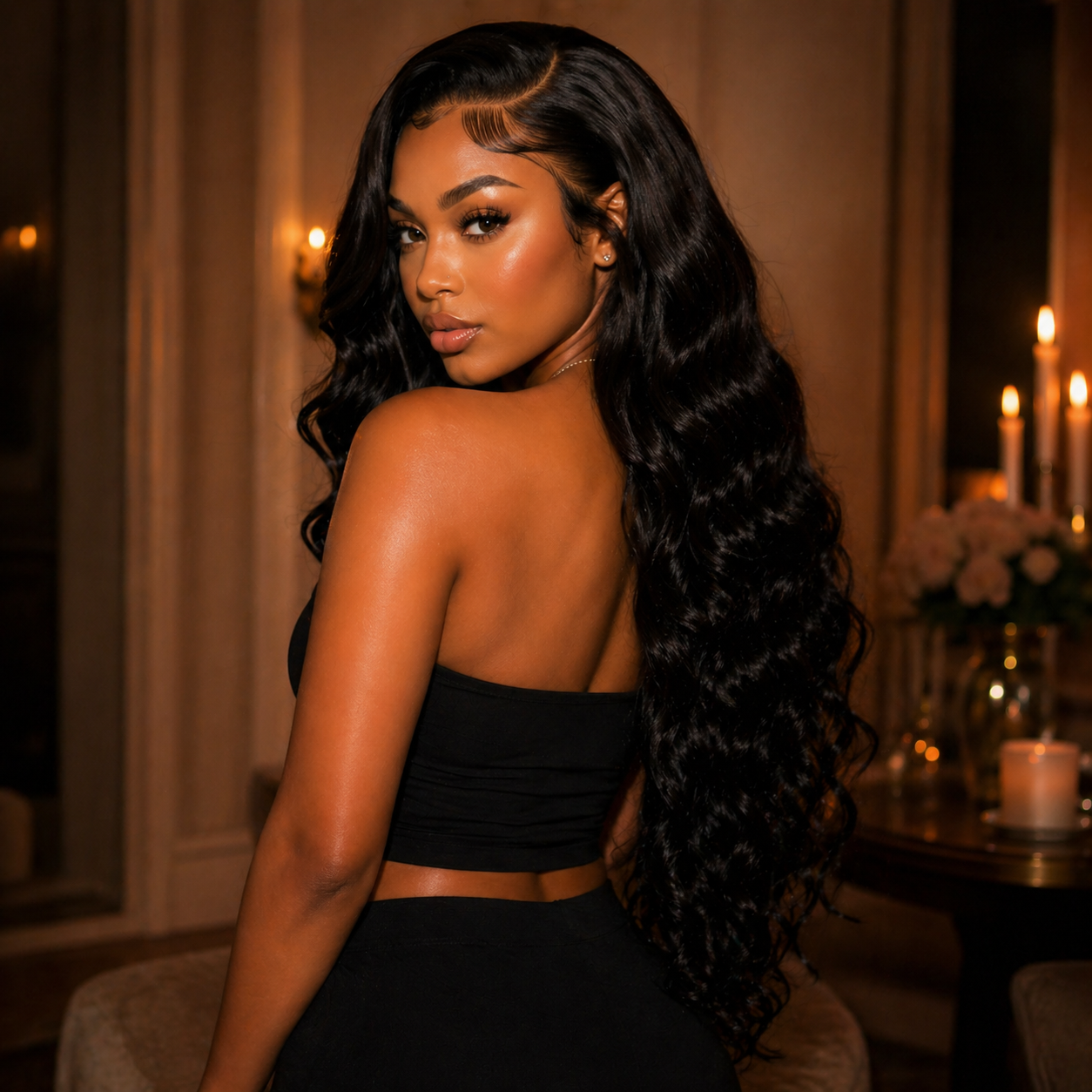 glueless HD lace wig, body wave human hair wig, pre-cut lace wig, beginner-friendly wig